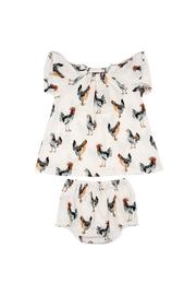  Milkbarn Organic Cotton Dress And Bloomer Set