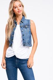 Button Up Crop Jean Vest