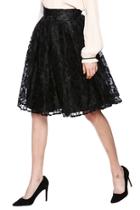  Black Lace A-line Skirt