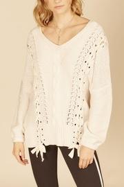  Knit-a-chance Lace-up Sweater