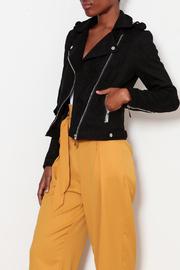  Moto Jacket With Lace Up Detailing