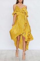  Yellow Wrap Dress