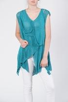  Teal Vest Sweater
