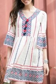  Tassel Dress With Ruffle Sleeve