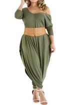  Olive Batwing Jumpsuit