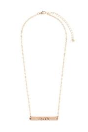  Faith Engraved-bar Necklace