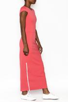  Coral Bareback Maxi Dress