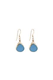  Blue-pear Druzy Earrings
