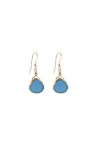  Blue-pear Druzy Earrings