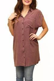  Stone Wash Tunic Top
