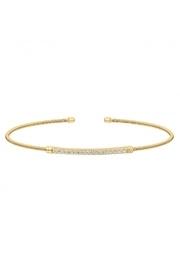  Gold Cable-cuff Stone-bracelet