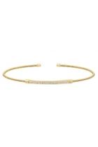 Gold Cable-cuff Stone-bracelet