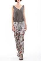  Trousers Flower Red