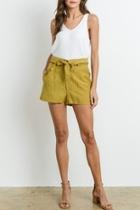  High-waist Belted Shorts