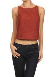  Suede Stitching Top