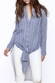  Stripe Button-down Tunic