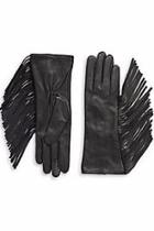  Side-fringe Leather Gloves