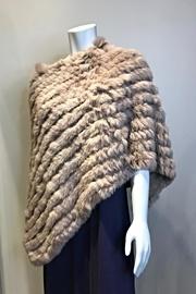  Knit Rabbit Fur-poncho