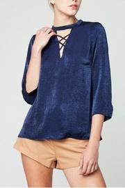  Draped Satin Blouse