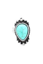  Teardrop Turquoise Ring