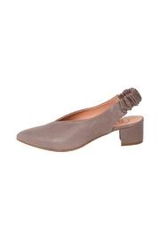  Grey Leather Slingbacks