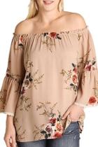  Brown Floral Top