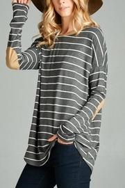  Charcoal Striped Top