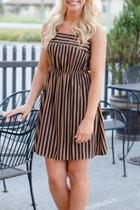  Gold/black Striped Dress