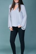  Light Blue Blouse