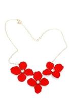  Red Flower Necklace