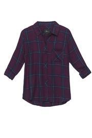  Hunter Merlot And Navy Shirt