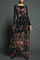  Floral Embroidery Maxi Dress