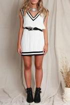  White Varsity Dress