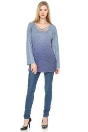  Criss-cross Ombre Sweater