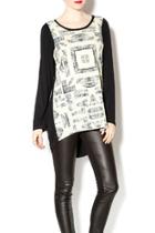  Black And Cream Tunic