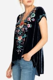  Delphine Velvet-drape Top