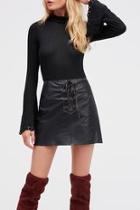  Join Hands Leather Skirt