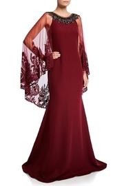  Lace Cape Gown