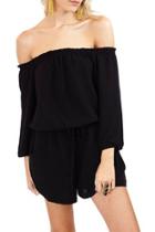  Ots 3/4 Sleeve Woven Romper