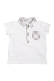  White Check Polo Top