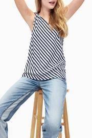  Stripe One-shoulder Top