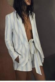  Striped Breeze Blazer