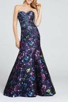  Print Trumpet Gown