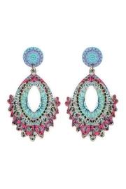  Oversized-mandala Marquise-wood Drop-earrings