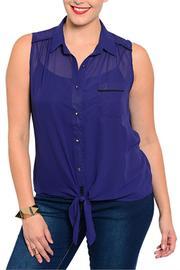  Chiffon Tie Top