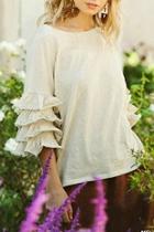  Ruggle Sleeve Top