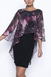  Knee Length Cocktail Floral Overlay Dress