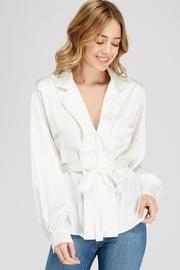  Collard Satin Blouse