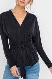  Tie-accent Dolman-sleeve Top