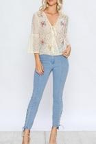  Lacey Embroidered Top
